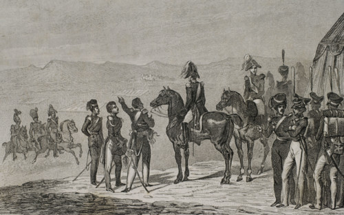 Russian troops on the field at Schoumla (Schumla), Bulgaria, 1839. Creator: Augustin François Lemaitre.