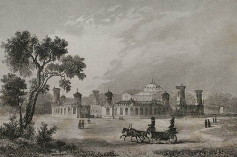 Petrovsky Palace, Moscow, Russia, 1839.  Creator: Hippolyte Lalaisse.