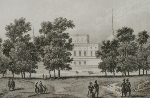 Mikhailovsky Castle, Saint Petersburg, Russia, 1839.  Creator: Augustin François Lemaitre.