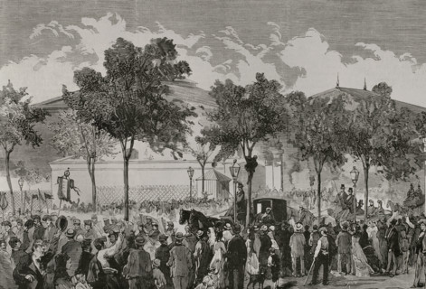 Ten Year's War: return of Catalan volunteers, Barcelona, Catalonia, 1878.  Creator: Bernardo Rico.