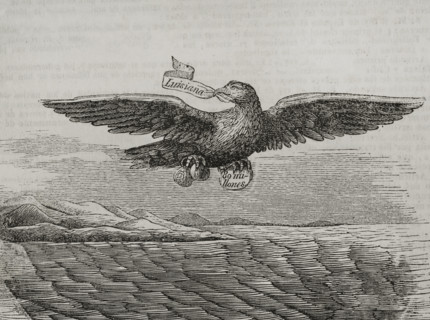 Allegory depicting the sale of Louisiana by Napoleon I to the United States,...(1851).  Creator: Chamorro.