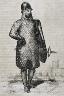 Military costume of the Goths, 1852. Creator: Coderch.