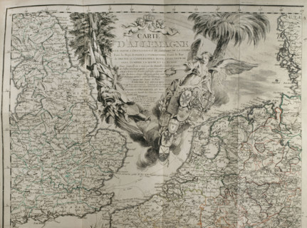 Map of Germany showing war of 1755 to 1763 (Seven Years War), 1765. Creator: Jean de Beaurain.