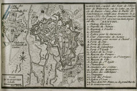 Map of Hannover, 1757-1758 (1765).  Creator: Jean de Beaurain.