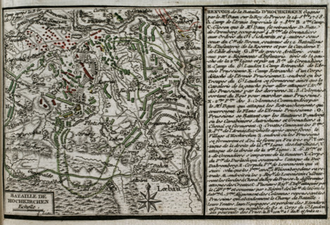 Seven Years War (1756-1763): Map of the Battle of Hochkirch (14th October 1758), 1765. Creator: Jean de Beaurain.