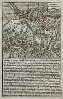 Seven Years War (1756-1763): Map of Mittel Peile, Battle of Reichenbach (August 16, 1762), 1765. Creator: Jean de Beaurain.
