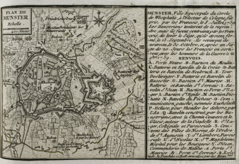 Seven Years War (1756-1763): Plan of Münster, 1759 (Germany), 1765. Creator: Jean de Beaurain.