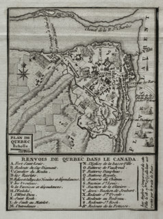 Seven Years War (1756-1763): Map of Quebec, Canada, 1759 (1765).  Creator: Jean de Beaurain.