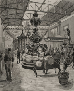 Fifth Hall of the Spanish Section in the Palace of the Champ de Mars, Paris Exposition, 1878.  Creator: Josep Lluís Pellicer Feñé.