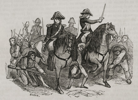 Mutiny of Aranjuez, Spain, 1808, (1851).  Creator: Sainz.