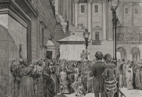 Death of Queen Mercedes of Orléans (1860-1878), Madrid, Spain, 1878. Creator: Tomás Carlos Capuz.