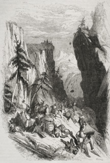 Battle of Roncevaux Pass, Iberian Peninsula, August 15, 778, (1852).  Creator: José Severini.