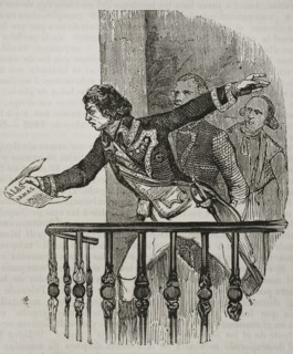 Manuel Godoy reading a manifesto...calling to arms against the English, December 1804, (1851).  Creator: Unknown.