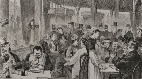 Interior of the "Bouillon Duval", in the Trocadero Park, Paris Exposition, 1878. Creator: Unknown.