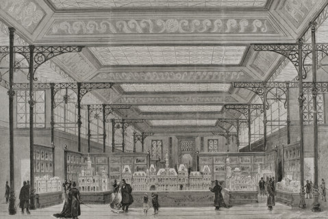 Interior of the Pavilion of the City of Paris at the Champ de Mars, Paris Exposition, 1878. Creator: Unknown.