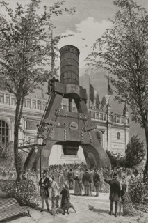 Creusot Steam Hammer presented by the Creusot factory at the Trocadero...Paris Exposition, 1878. Creator: Unknown.