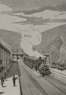 Inauguration of the France Railroad in Gerona, on January 20, 1878.  Creator: Unknown.
