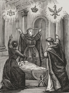 Auguries and predictions on the birth of Ferdinand, Prince of Asturias, 1784, (1851).  Creator: Unknown.