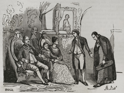 Juan Escóiquiz, canon of Saragossa, is appointed tutor to the Prince of Asturias, c1795, (1851).  Creator: Unknown.