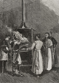 The conclave for the election of Pope Leo XIII, Rome, 1878.  Creator: Unknown.