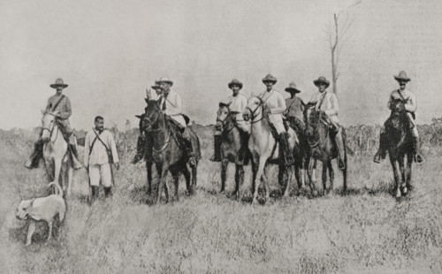 Cuban War of Independence (1895-1898): President Masó with his accompaniment, 1898.  Creator: Unknown.