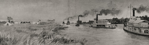 Fashoda Incident (1898): Arrival of the Anglo-Egyptian contingent at Fashoda...on 21 Sept 1898, 1898 Creator: Unknown.