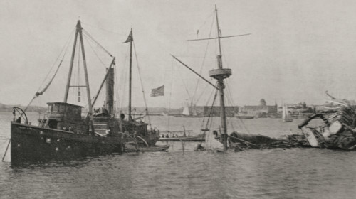 The American steamship tug "Right Arm", Havana, Cuba, 1898.  Creator: Unknown.