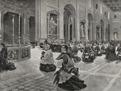 Easter in Rome, Italy, 1898. Creator: Enrique Laporta Valor.