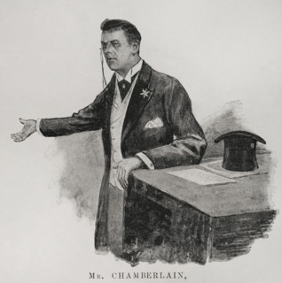 Joseph Chamberlain, British Secretary of State for the Colonies, Birmingham, 12 April 1898.  Creator: Unknown.