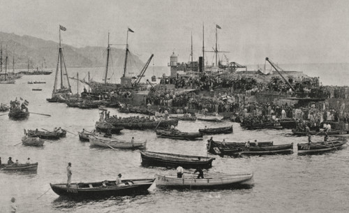 Cuban War: Spanish expeditionary forces at Santa Cruz de Tenerife, Canary Islands, Spain, 1898.  Creator: Unknown.