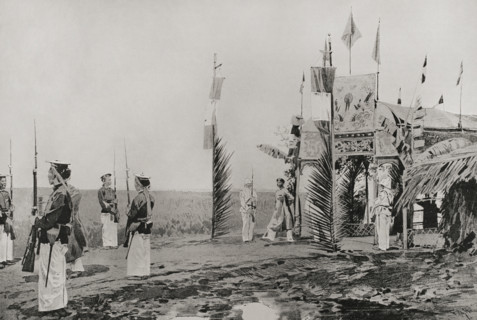 Visit of the Emperor Thanh Thai to the tombs of his ancestors, 1898. Creator: Unknown.