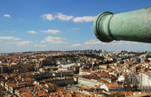 Panorama of the city from St George's Castle, Lisbon, Portugal, 2008.  Creator: Unknown.