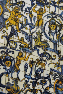 Tile panel, former San Bento da Saúde monastery in Lisbon, c1640 (2018). Creator: Unknown.