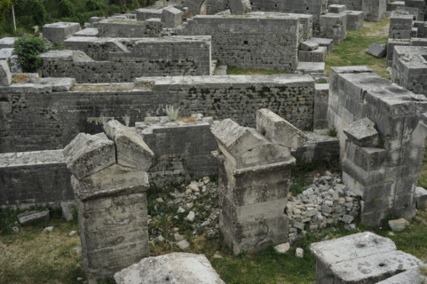Partial view of the amphitheater ruins, ancient city of Salona, Solin, Croatia, 2018.  Creator: Unknown.