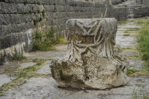Partial view of the amphitheater ruins, ancient city of Salona, Solin, Croatia, 2018.  Creator: Unknown.