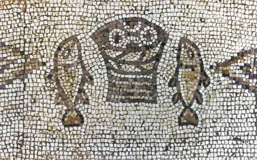 Floor mosaic, Church of the Multiplication, Tabgha, Galilee, Israel, 5th century (2008). Creator: Unknown.