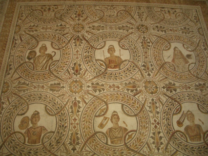 Mosaic, El Jem Museum, El Djem, Tunisia, 2009. Creator: Amanda Waite.