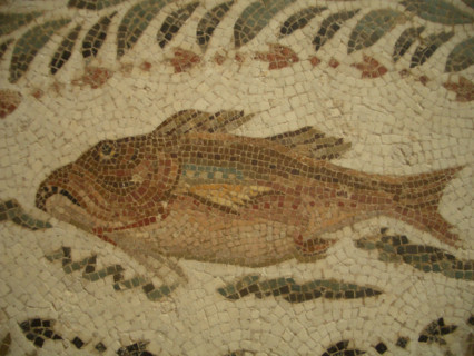Mosaic, El Jem Museum, El Djem, Tunisia, 2009. Creator: Amanda Waite.