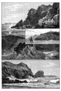 Sketches at the Lizard, 1881. Creators: Unknown, John Greenaway.