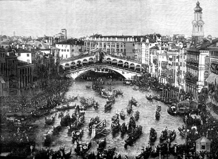 Regatta at Venice during the International Geographical Congress, 1881. Creator: Unknown.