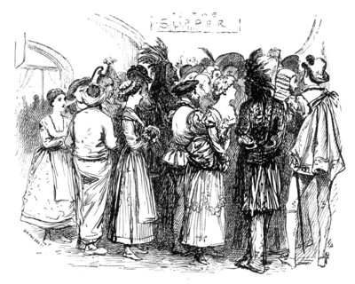 The Savage Club Entertainment, Royal Albert Hall: savages waiting for supper, 1883. Creator: Unknown.
