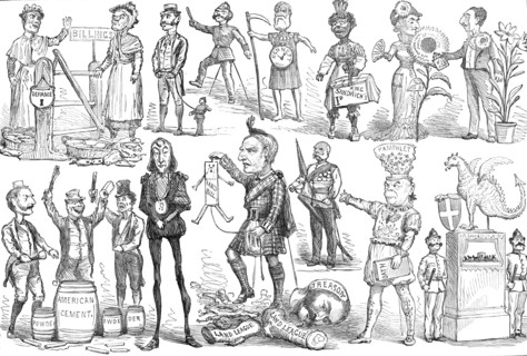 The Fifth of November: exhibition of guys at the Alexandra Palace, 1881. Creator: Unknown.