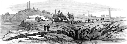 Subsidence of land at the Northwich Salt-Mines, 1881. Creator: Unknown.