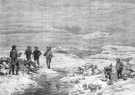 The American Franklin Search Expedition - grave of Lt. John Irving, R.N., 1881. Creator: Unknown.