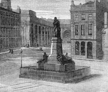 The Century of George Stephenson: monument to Stephenson at Newcastle-On-Tyne, 1881. Creator: Unknown.