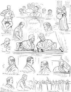 Sketches at the Land League Trials in Dublin, 1881. Creator: Wallis Mackay.