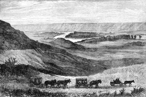 N.-West Territory of Canada: sketches by the Marquis of Lorne: Red-Deer River from the S. bank, 1881 Creator: Unknown.