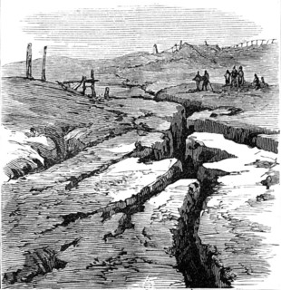 Subsidence of land at the Northwich Salt-Mines, 1881. Creator: Unknown.