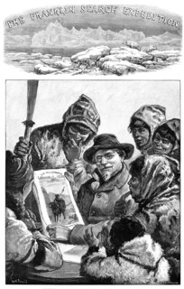 Franklin Search Expedition - Lt Schwatka Showing the esquimaux the "Illustrated London News", 1881. Creator: R&E Taylor.