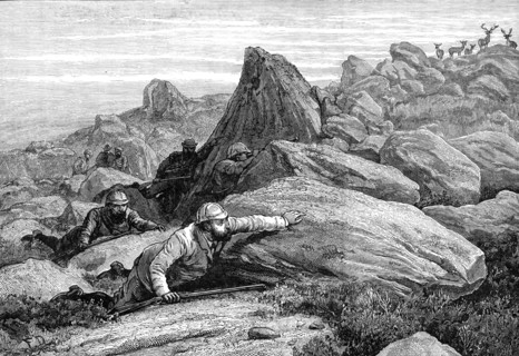 The Prince of Wales deer-stalking on Lochnagar, 1881. Creator: Unknown.